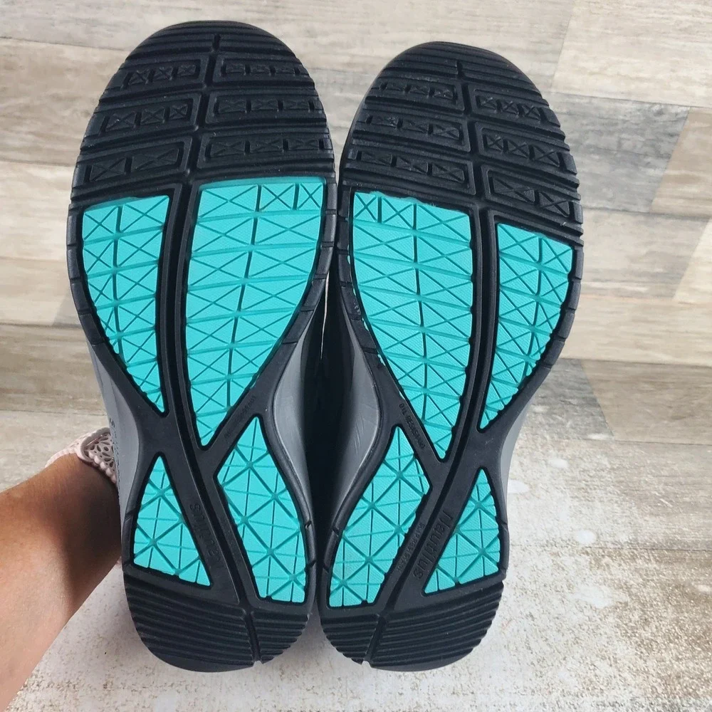 Nautilus N2485 Womens Work Shoes Sz 6.5 B Teal Gray Carbon Fiber Safety Toe